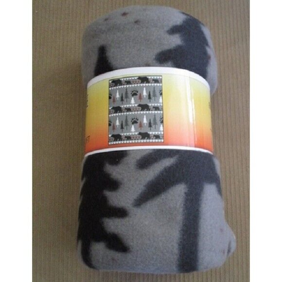 New Bear Family Bears Southwest Fleece Throw Gift Blanket Reversible Cabin Decor - Picture 4 of 4